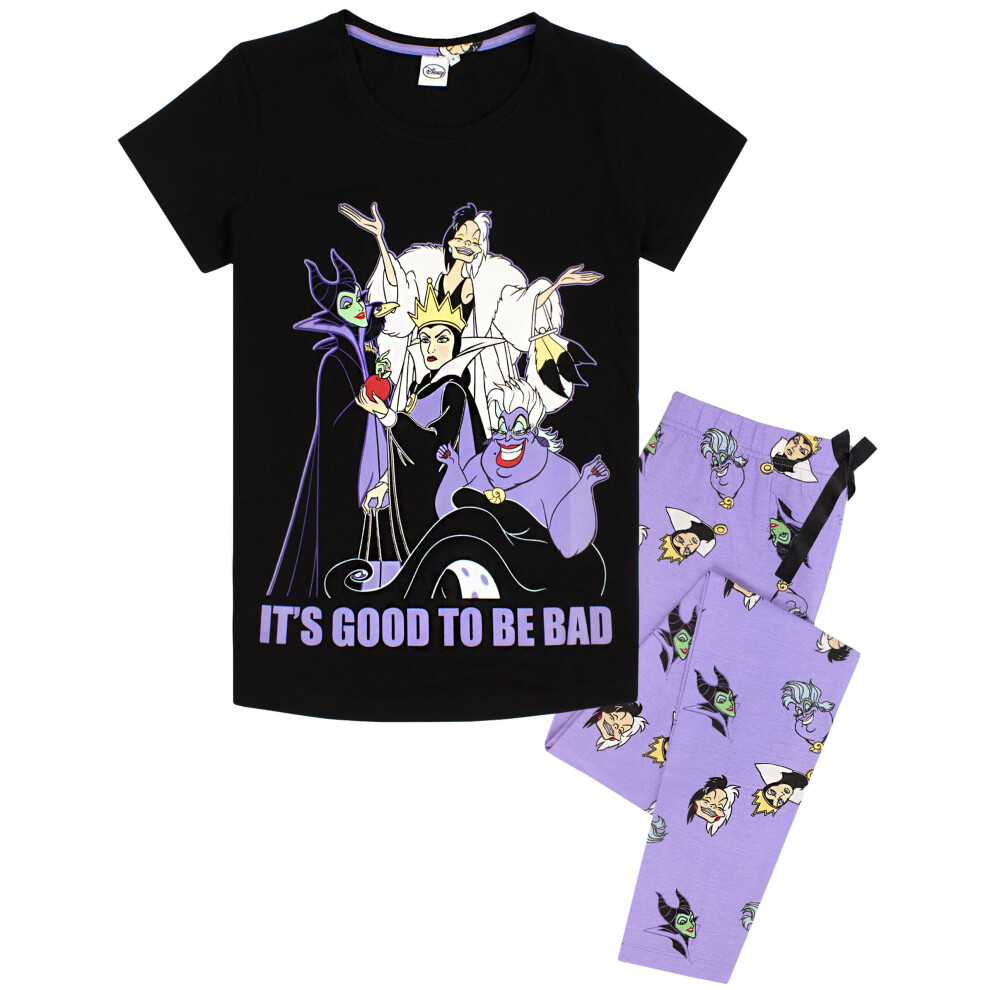 (M) Disney Womens Black Villains Pyjamas