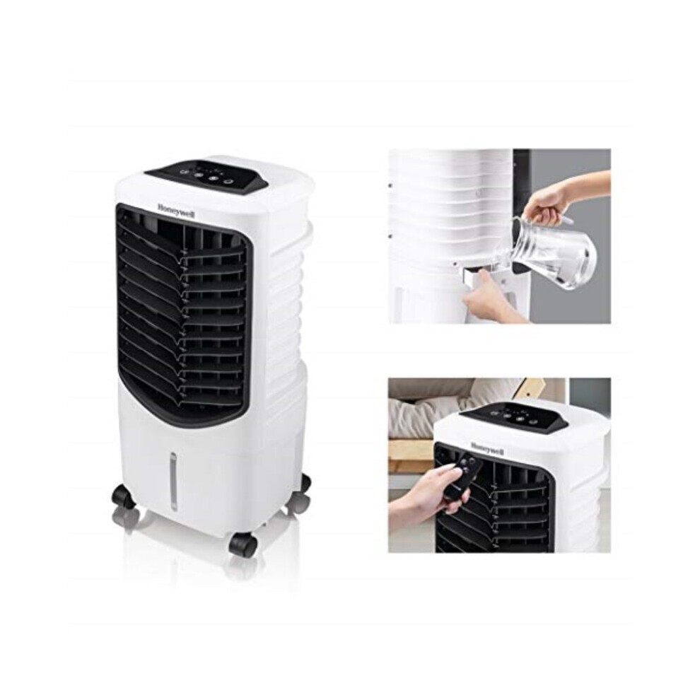 Honeywell White Quiet, Low Energy, Compact Spot Fan & Humidifier, TC09PEU Indoor Portable Evaporative Air Cooler