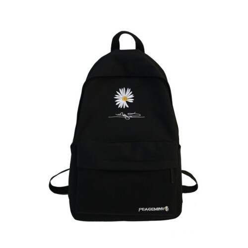 College Black School Bags For Girls Black) Pure Color Girl New