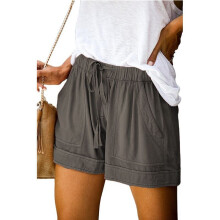 (DarkGray, 3XL) Women's loose shorts casual pants running fitness pants