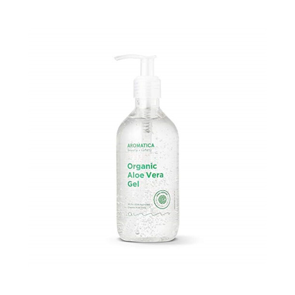 Aromatica 95% Organic Aloe Vera Gel 10.14Oz / 300Ml | Ewg Verified | Soothing, Cooling, Moisturizing | For Face & Body | Vegan Formula