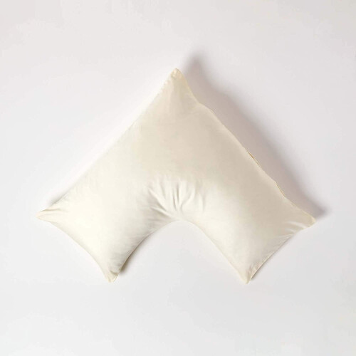 Homescapes Homescapes Organic Cotton V Shaped Pillowcase 400 Thread Count