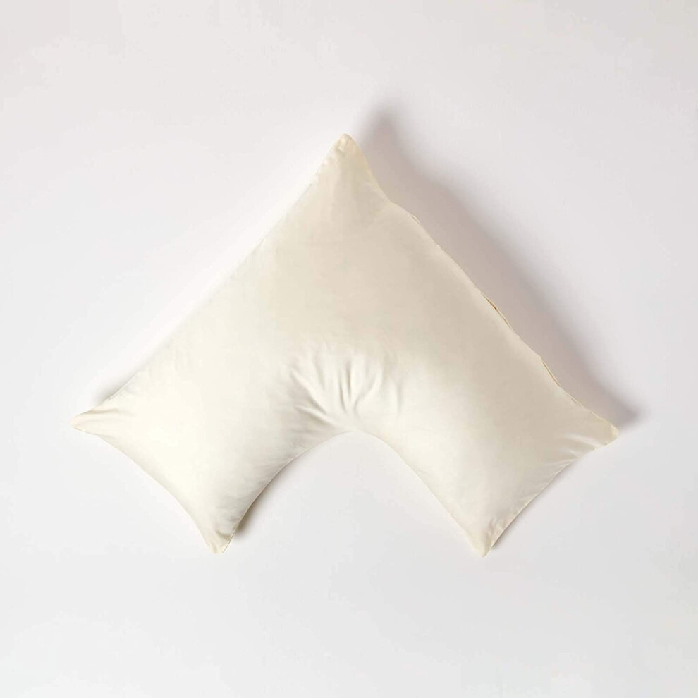 Homescapes Organic Cotton V Shaped Pillowcase 400 Thread Count