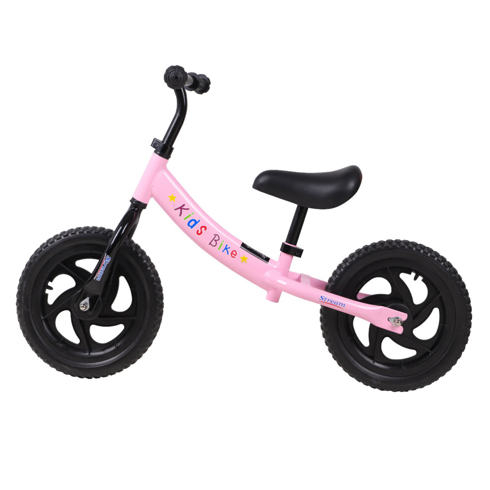 12" No Pedal Bicycle Carbon Steel Balance Bike Training Walking Bike