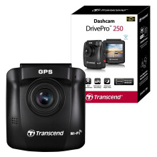 Caméra embarquée + GPS Transcend DrivePro 250 Angle de vue horizontal=140 12 V, 24 V GPS avec détection radar, Accél
