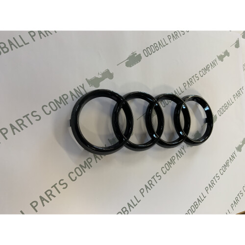 Audi Front Rings Gloss Black Grille Badge (285x99mm) - Direct Replacement 2