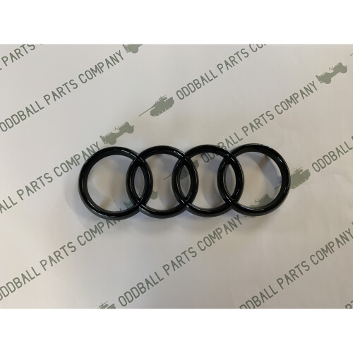Audi Front Rings Gloss Black Grille Badge (285x99mm) - Direct Replacement