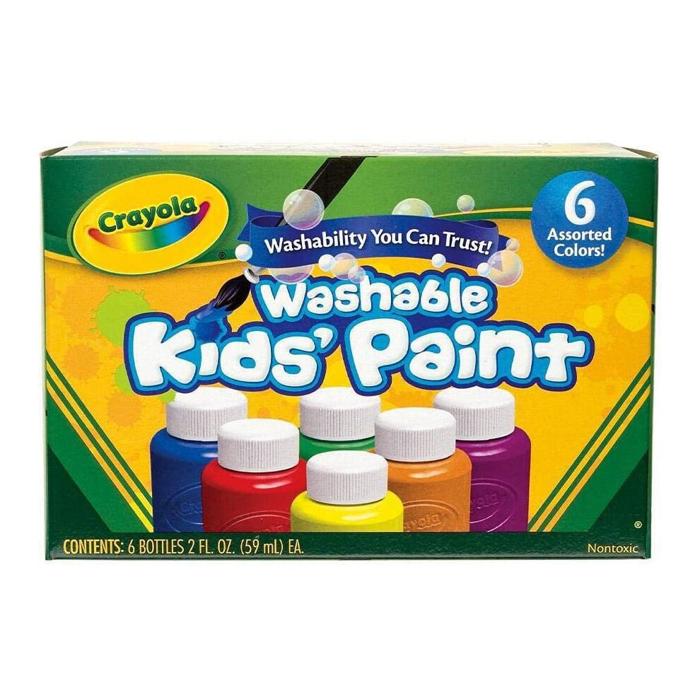6Pc Crayola Children's Washable Paint Set