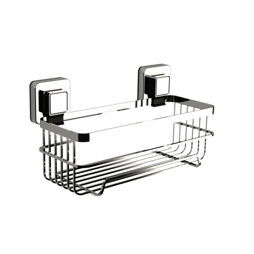(Pushloc Wall Mounted Suction Bottle Basket) Pushloc Wall Mounted Suction Bathroom Storage