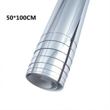 (50*100CM) Mirror Wall Sticker Roll Self Adhesive Stick Film