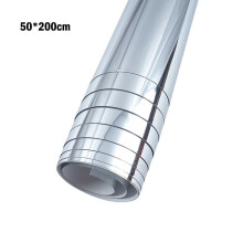 (50*200CM) Mirror Wall Sticker Roll Self Adhesive Stick Film