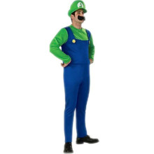 Luigi vert pour hommes, taille L - Ensemble déguisement Super Mario Bros Luigi, cosplay et fête