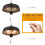 Outsunny Outsunny Adjustable Infrared Halogen Ceiling Mounted Light Heater 1000/2500W 12
