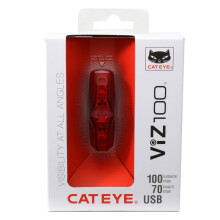 Cateye ViZ100 USB oplaadbare achterlamp voor fietsen 100 lumen met OptiCube
