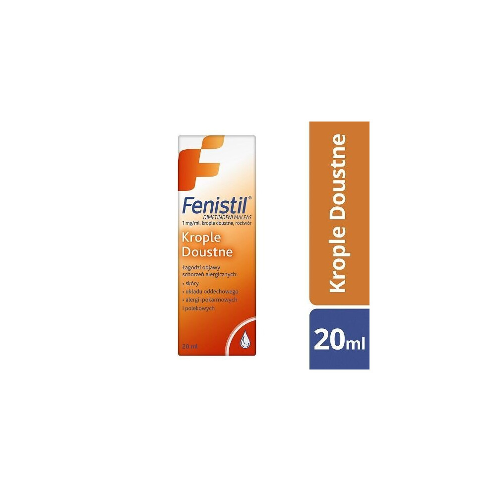 Fenistil 1 mg/ ml, krople doustne, 20 ml