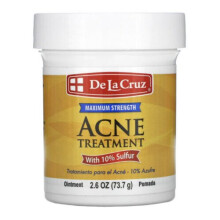 De La Cruz 10% Sulfur Ointment Facial Acne Treatment Medication 2.6 Oz