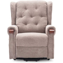 (Brown) Harrogate Fabric Electric Rise Recliner Sofa Armchair
