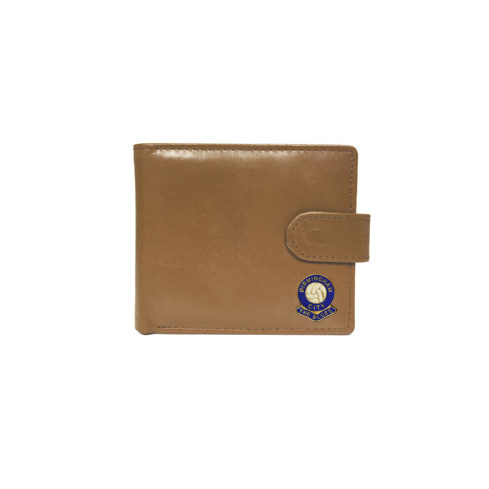 Birmingham City football club beige leather wallet