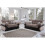 (Beige/Brown) Maryland Fabric/Faux Leather 3+2 Set Living Sofa 1