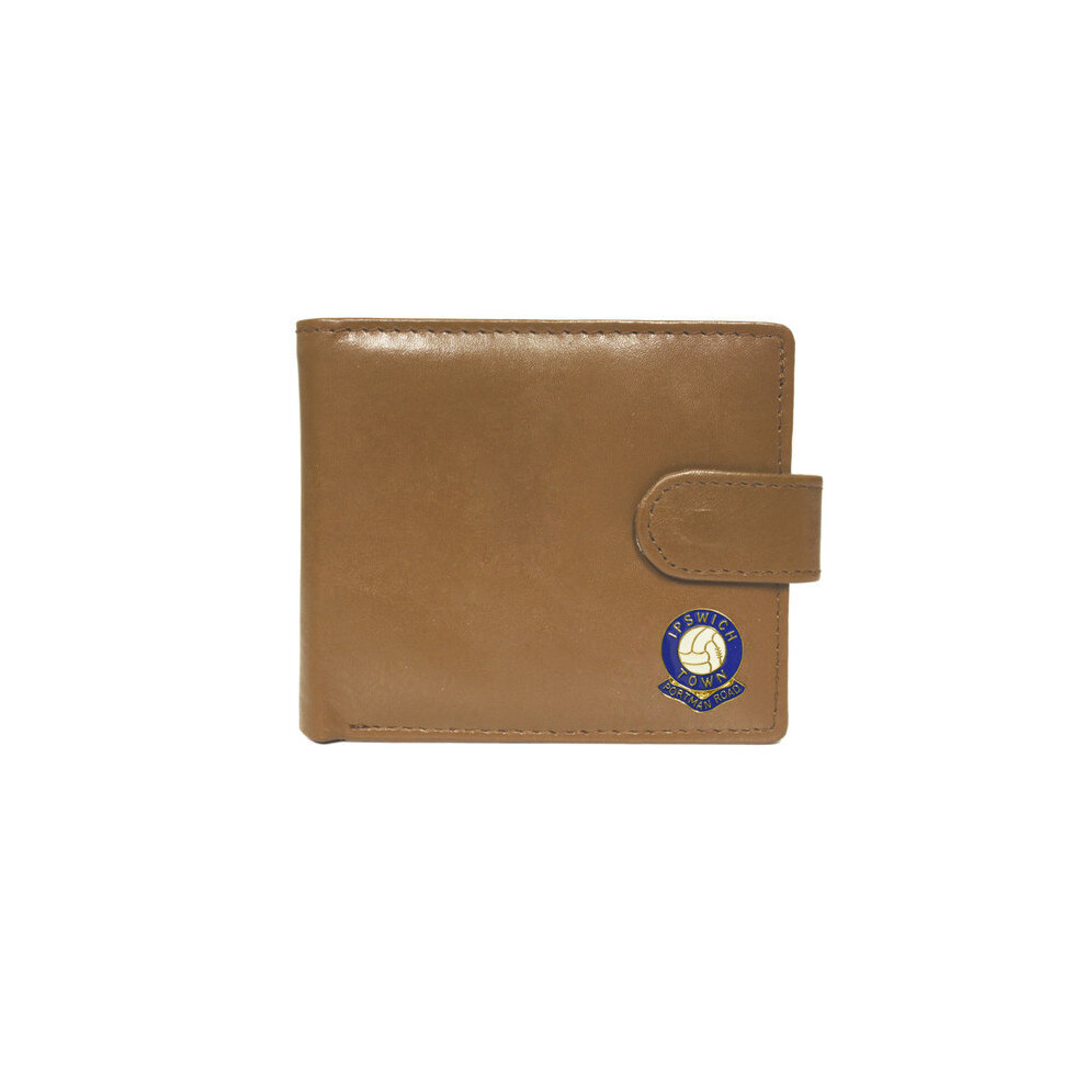 Ipswich Town football club beige leather wallet