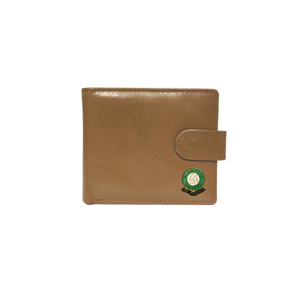 Plymouth Argyle football club beige leather wallet