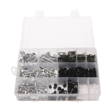(Sliver) Universal Motorcycle Sportbike Windscreen Fairing Bolts Kit for Fastener Clip Screws