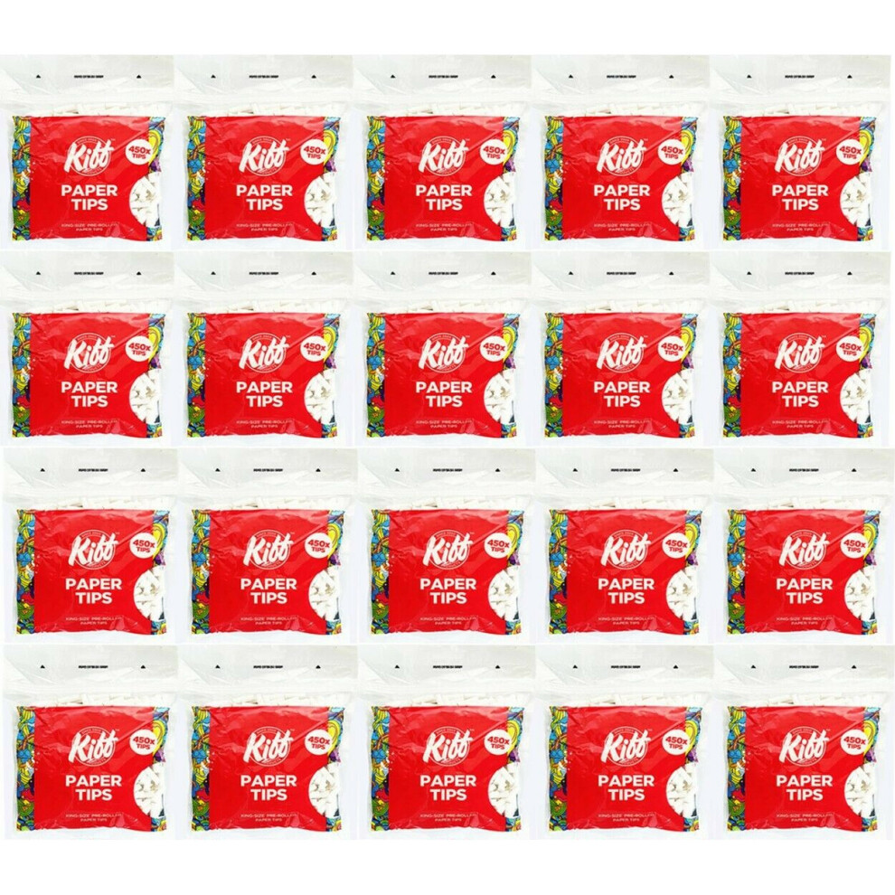 Kiff Bull Brand Filter Paper Tips Cigarette Tobacco Rolling Smoking Bag - 1 Pack (450 Tips)
