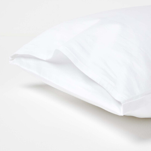 Homescapes (White) Organic Cotton Kids Pillowcases 40 x 60 cm 400 Thread Count, 2 Pack 1