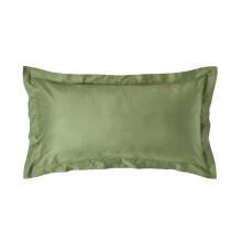 (King - 48 x 91 cm, Moss Green) Organic Cotton Oxford Pillowcase 400TC Equivalent 600 Thread Count