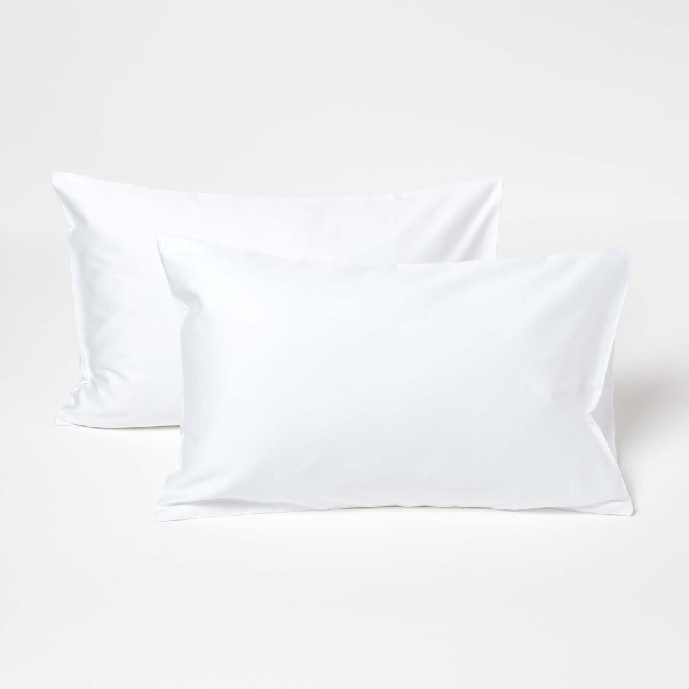 Organic Cotton Kids Pillowcases 40 x 60 cm 400 Thread Count, 2 Pack