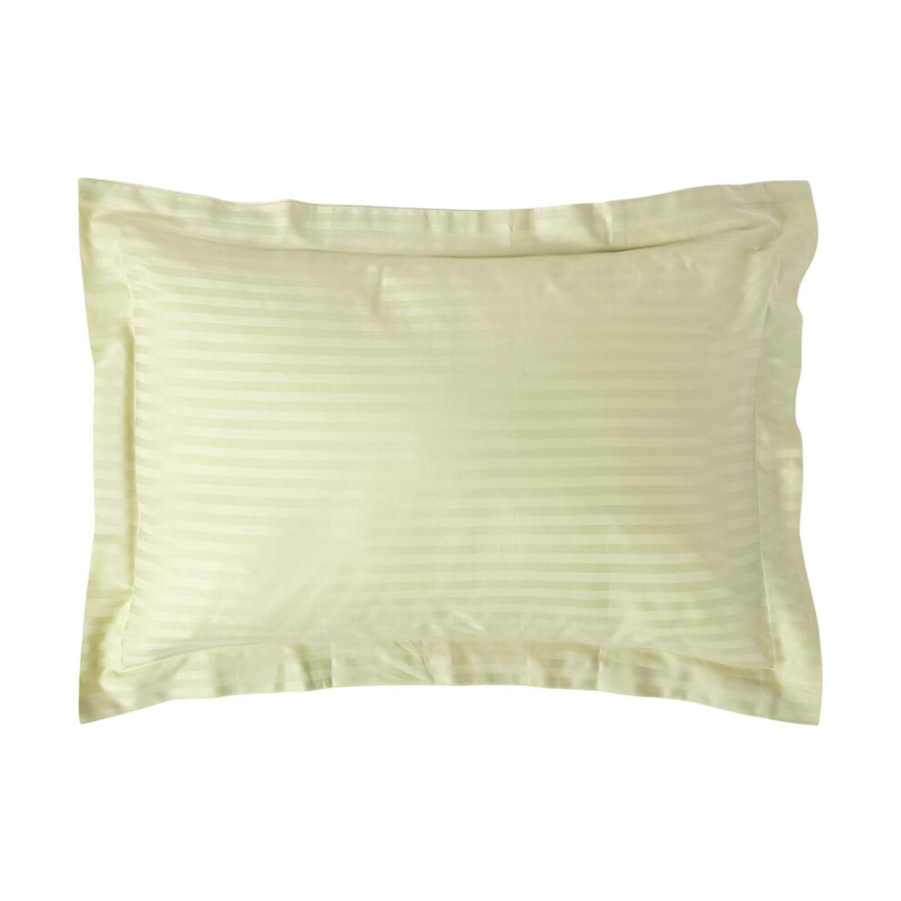 (Standard - 48 x 74 cm, Sage) Egyptian Cotton Satin Stripe Oxford Pillowcase 330 Thread Count