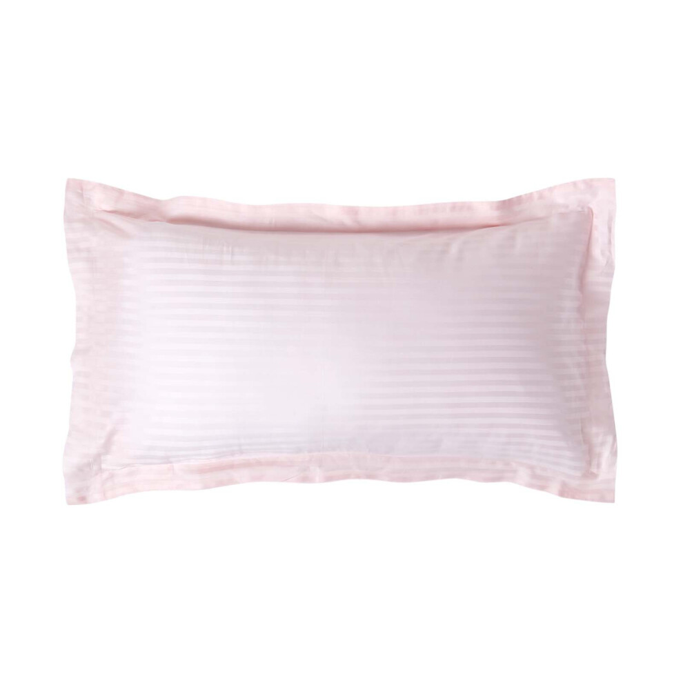 Homescapes (King - 48 X 91 Cm, Pink) Egyptian Cotton Satin Stripe Oxford Pillowcase 330 Thread Count