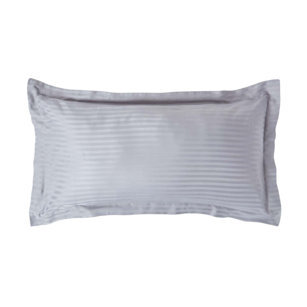 Homescapes (King - 48 X 91 Cm, Grey) Egyptian Cotton Satin Stripe Oxford Pillowcase 330 Thread Count