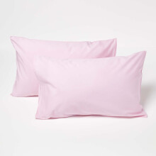 (Pink) Cotton Kids Pillowcases 40 x 60 cm 200 Thread Count, 2 Pack