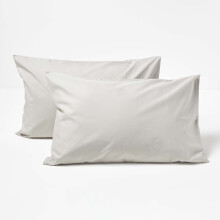 (Grey) Cotton Kids Pillowcases 40 x 60 cm 200 Thread Count, 2 Pack