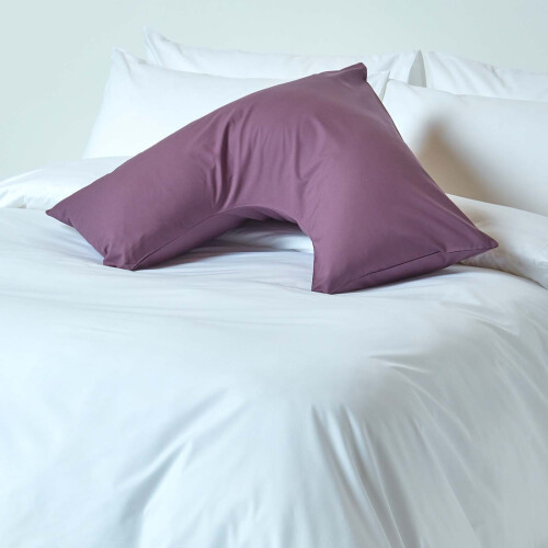 Homescapes (Grape) Egyptian Cotton V Shaped Pillowcase 200 Thread Count 1