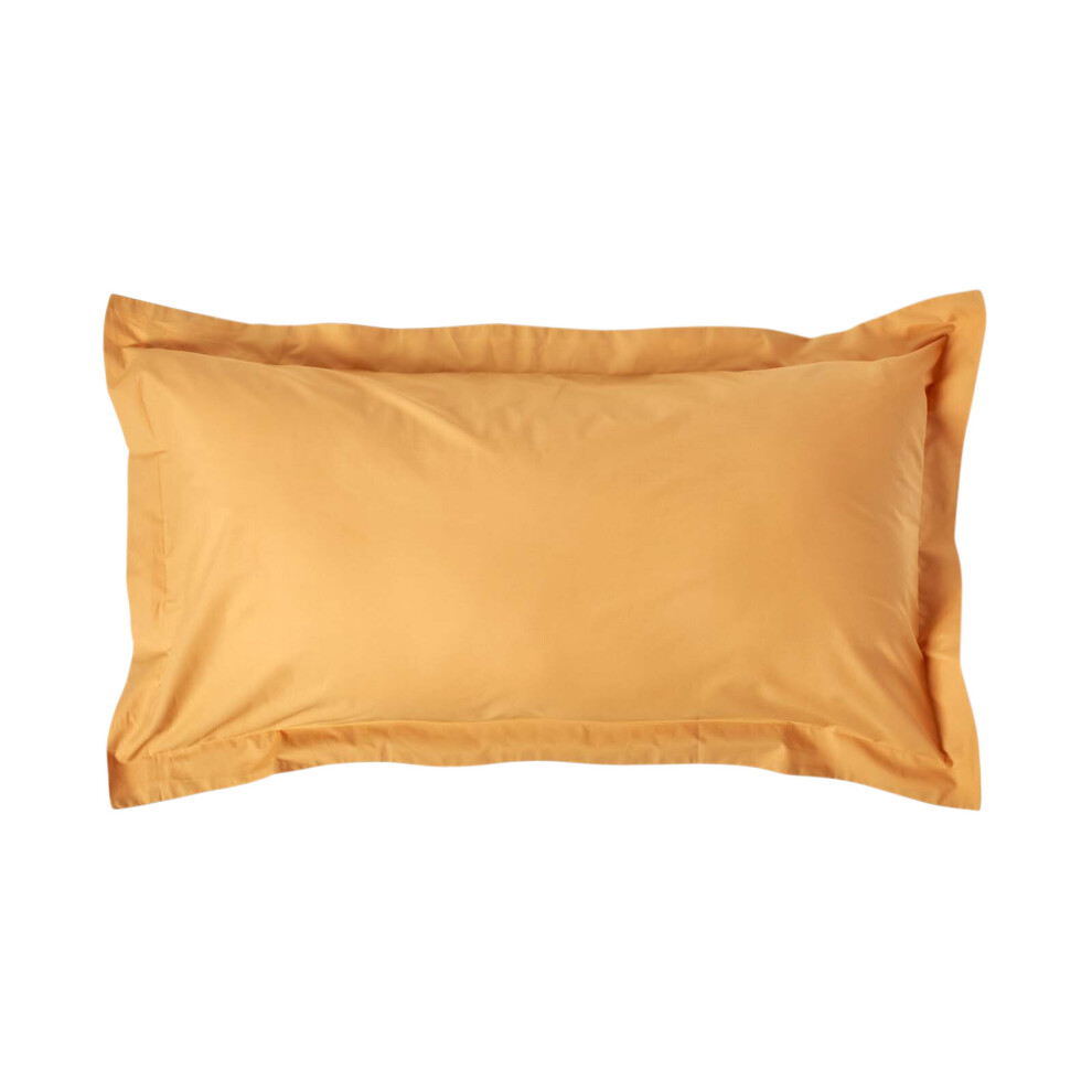 Homescapes (King - 48 X 91 Cm, Mustard) Egyptian Cotton Oxford Pillowcase 200 Tc Equivalent 400 Thread Count Yellow