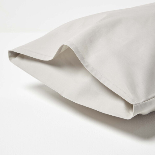 Homescapes (Grey) Cotton Kids Pillowcases 40 x 60 cm 200 Thread Count, 2 Pack 1