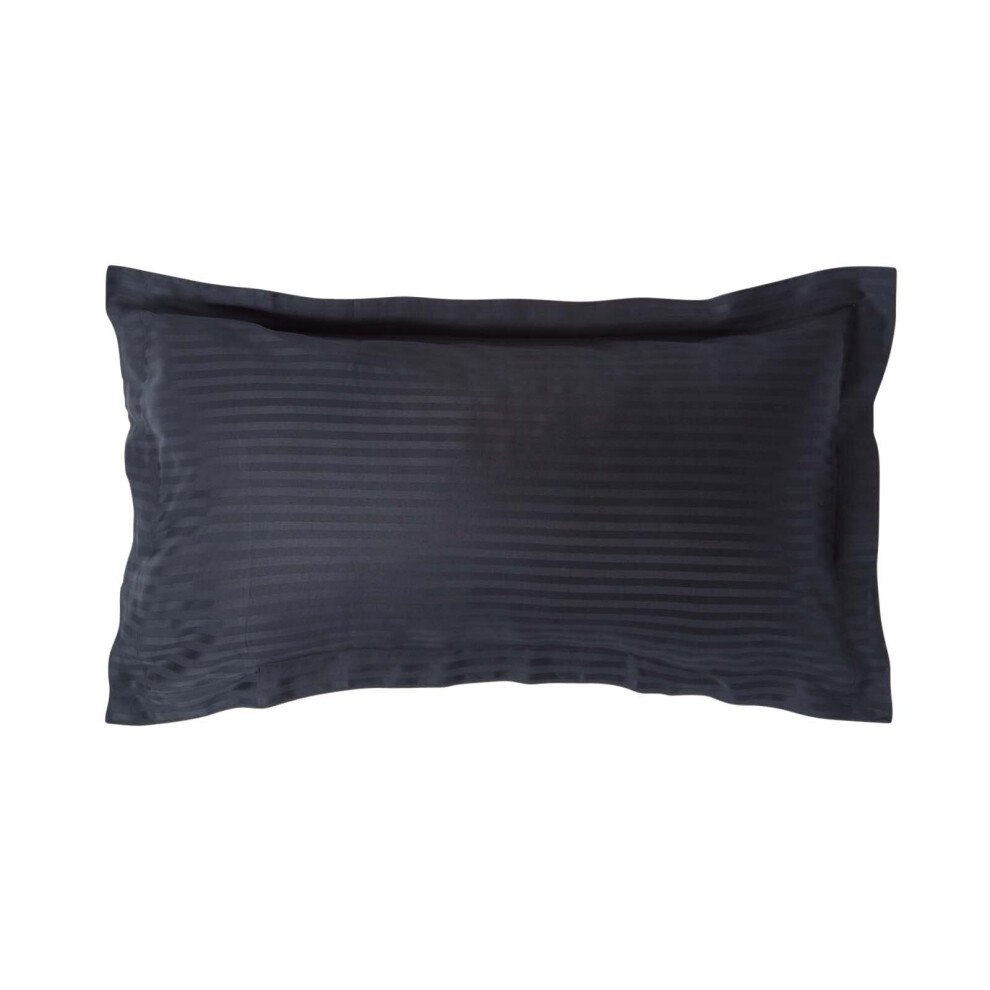 Homescapes (King - 48 X 91 Cm, Black) Egyptian Cotton Satin Stripe Oxford Pillowcase 330 Thread Count