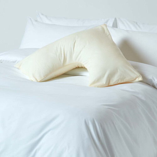 Homescapes (Cream) Egyptian Cotton V Shaped Pillowcase 200 Thread Count 1