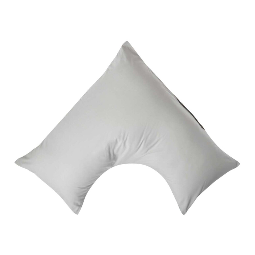 (Silver Grey) Egyptian Cotton V Shaped Pillowcase 200 Thread Count