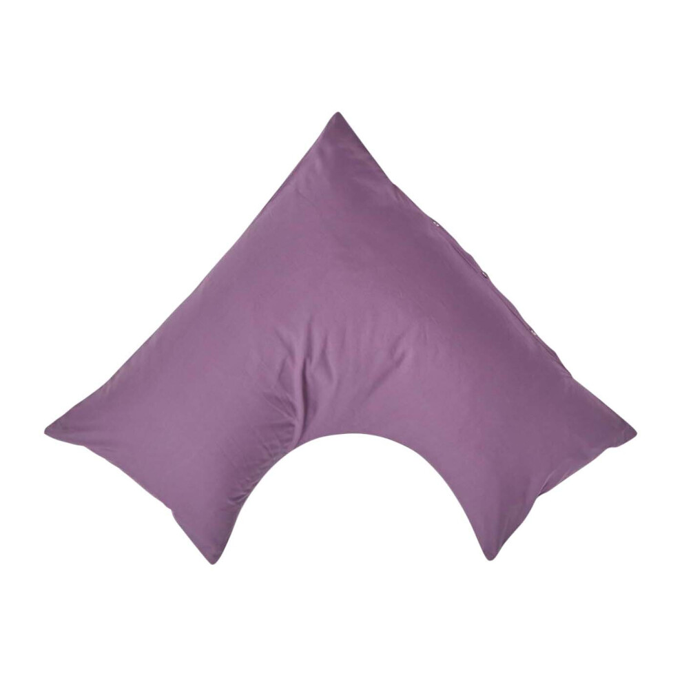 Homescapes (Grape) Egyptian Cotton V Shaped Pillowcase 200 Thread Count Size 38