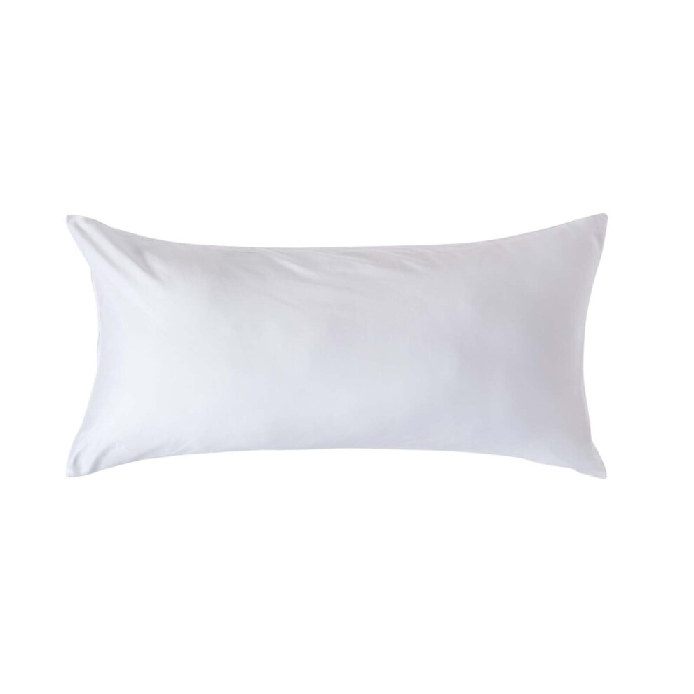Homescapes Sateen Cotton Continental Pillowcase 400 TC, 40 x 80 cm in White - Image 4