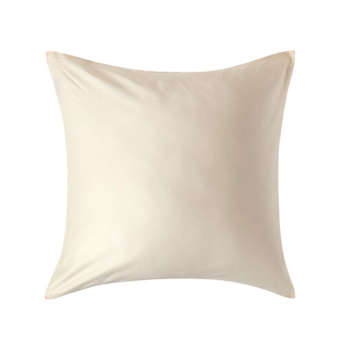 Homescapes (Square - 60 x 60 cm, Cream) Organic Cotton Pillowcase 400TC Equivalent 600 Thread Count