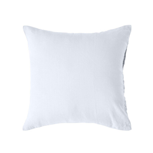 Homescapes (Square - 40 x 40 cm, White) Luxury Soft Linen Pillowcase Plain Textured