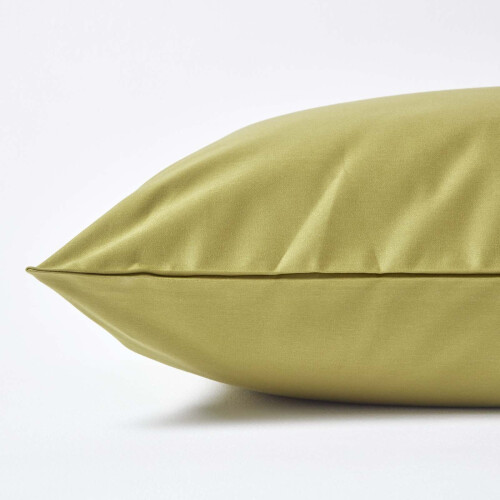 Homescapes (King - 48 x 91 cm, Olive) Egyptian Cotton Pillowcase 1000 Thread Count 1