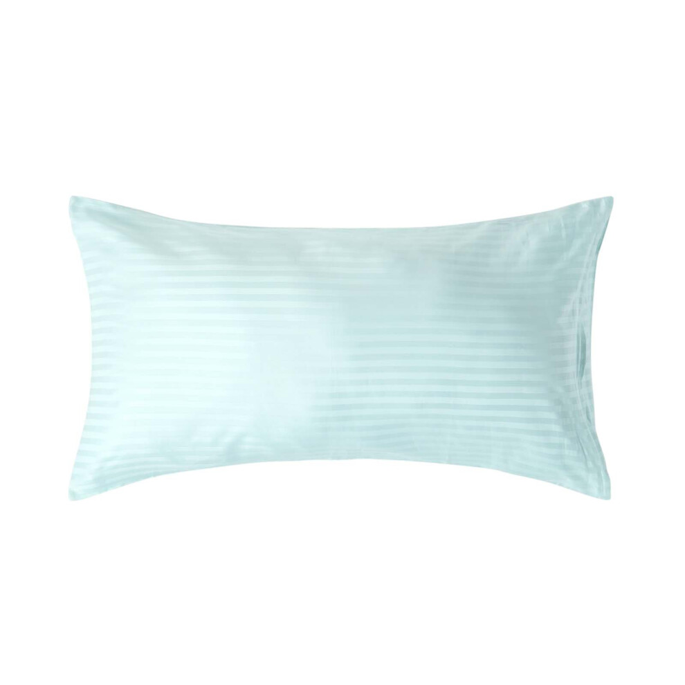 Homescapes (King - 48 X 91 Cm, Blue) Egyptian Cotton Satin Stripe Pillowcase 330 Thread Count