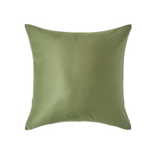 (Square - 60 x 60 cm, Moss Green) Organic Cotton Pillowcase 400TC Equivalent 600 Thread Count