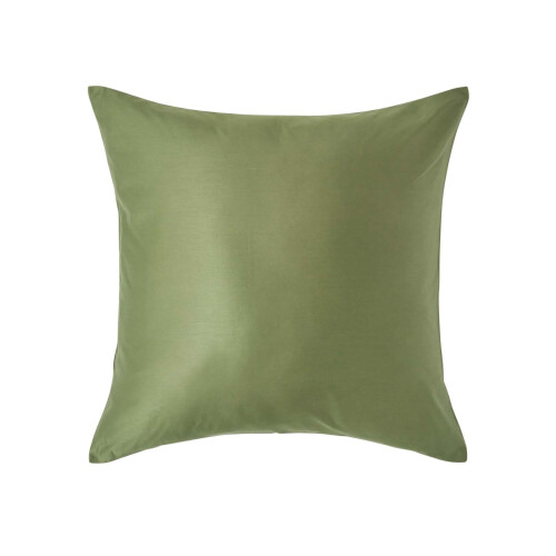 Homescapes (Square - 60 x 60 cm, Moss Green) Organic Cotton Pillowcase 400TC Equivalent 600 Thread Count