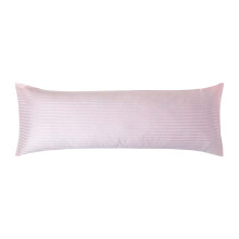 (Body - 48 x 136 cm, Pink) Egyptian Cotton Satin Stripe Pillowcase 330 Thread Count